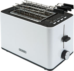 Bourgini Tosti Toaster - Broodrooster met extra brede sleuf 3,6 cm - Instelbare bruiningsstand - Wit