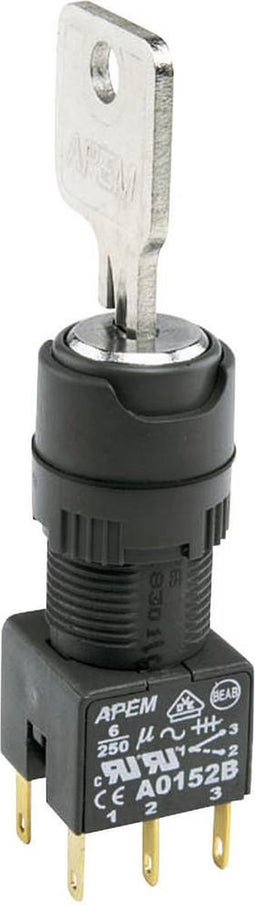 APEM A018125 Sleutelschakelaar 1 x 90 ° 1 stuk(s)