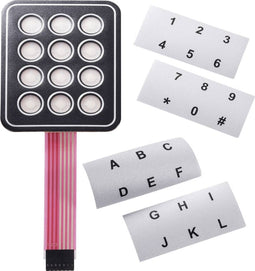 APEM AC3534 Folietoetsenbord Zelfklevend, Met tekststroken Keypad matrix 3 x 4 1 stuk(s)