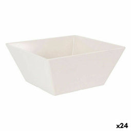 Aperitiefschaaltje La Mediterránea Melamine Wit Helderheid 18 x 18 x 8 cm (24 Stuks)