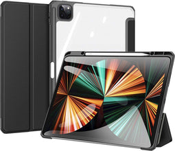 Dux Ducis - Tablet hoes geschikt voor Apple iPad Pro 2021 (12.9 Inch) - Toby Series - Tri-Fold Book Case - Zwart
