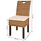 vidaXL - Eetkamerstoel - Kubu - 2 - stuks - rattan - mangohout