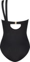Beachlife Black Swirl - Dames Badpak - Ingebouwd topje van mesh - Zwart