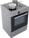 ETNA FIV760RVS - Vrijstaand inductie fornuis - 4 kookzones - Elektrische oven 65 liter - RVS - 60 cm