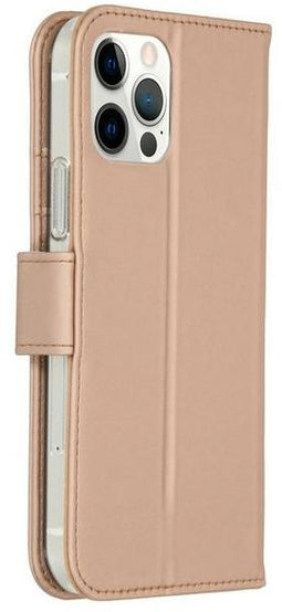 Accezz iPhone 12 - Flip cover - Krasbestendig Schokbestendig - Goud