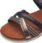 MARCO TOZZI MT Vegan - Dames Sandalen - Soft Lining + Feel Me Softstep Footbed - Zwart comb - Maat 38