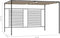 Prieel met uittrekbaar dak 180 g/m² 3x4x2,3 m taupe