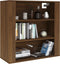 vidaXL - Wandkast - 80x33x80 - cm - bewerkt - hout - bruin - eikenkleur