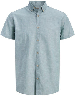 Jack & Jones - Heren Overhemden Summer Korte Mouw - Groen - Maat L