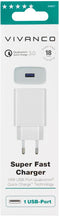 Vivanco TCVVUSBQC3018W - USB-oplader - Quick Charge 3.0 18 W - Wit