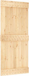 vidaXL - Schuifdeur - met - beslag - 90x210 - cm - massief - grenenhout