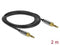 Delock 85786 - 3,5mm Jack naar 6,35mm Jack audio kabel - Schroefbare adapters - Grijs Zwart