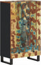 vidaXL - Hoge - kast - met - lade - 60x33x100 - cm - gerecycled - hout - en - ijzer