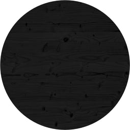 vidaXL - Tafelblad - rond - Ø70x3 - cm - massief - grenenhout - zwart