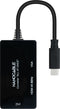 USB C to VGA/HDMI/DVI Adapter NANOCABLE 10.16.4301-ALL 20 cm Black 4K Ultra HD