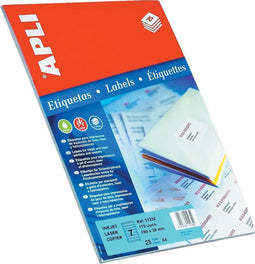 Apli etiketten ft 105 x 37 mm (b x h), rechte hoeken, 400 stuks, 16 per blad (1214)