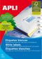 Apli Gekleurde etiketten formaat 105 x 37 mm (b x h) blauw 1.600 stuks 16 per blad doos van 100 blad
