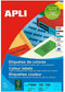Apli Gekleurde etiketten formaat 210 x 297 mm (b x h) rood 100 stuks 1 per blad