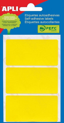 Apli gekleurde etiketten in etui geel (2071)