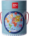 APLI Kids Ronde Puzzel Wereldkaart