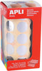 Apli Kids stickers op rol, cirkel diameter 20 mm, 1770 stuks, metallic zilver