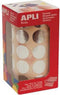 Apli Kids stickers op rol, cirkel diameter 20 mm, 1770 stuks, metallic zilver