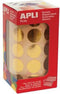 Apli Kids stickers op rol, cirkel diameter 20 mm, 1770 stuks, metallic goud