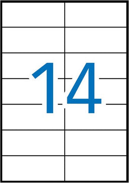 Apli laser A4 etiketten 105x42 | 4mm 1.400 - 6 stuks