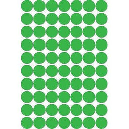Apli - ronde etiketten in etui diameter 19 mm, groen, 560 stuks, 70 per blad