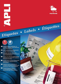 Apli Weerbestendige etiketten formaat 646 x 338 mm (b x h) 480 stuks 24 per blad doos van 20 blad