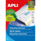 Apli - witte etiketten ft 105 x 35 mm (b x h), 1.600 stuks, 16 per blad (1287)