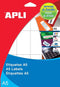 Apli witte etiketten Print & Write ft 20 x 50 mm (b x h), 420 stuks, 28 per blad (1867)