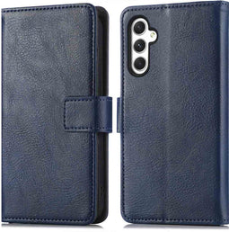 iMoshion Hoesje Geschikt voor Samsung Galaxy A25 / A24 Hoesje Met Pasjeshouder - iMoshion Luxe Bookcase - Donkerblauw
