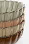 Mica Decorations Corfu - Schaal - Set van 4 - H5 x Ø14,5 cm - Bruin Beige Lichtroze Grijs (4 stuks)
