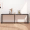 vidaXL - Wandtafel - 220x35x75,5 - cm - gehard - glas - zwartmarmerkleurig