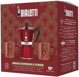 Bialetti Déco Glamor Moka Express 0,27 l Blauw, Rood, Wit