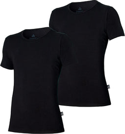 Apollo T-shirts Round Neck Heren Biokatoen Zwart 2 Stuks Maat Xl