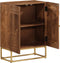 vidaXL - Dressoir - 55x30x76 - cm - massief - mangohout - en - ijzer
