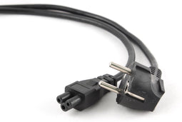 Apparaatsnoer met rechte C5 plug en haakse stekker - 3x 0,75mm / zwart - 1,8 meter