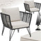 tectake® Sundo - Tuin Loungefauteuils - 2-delige set - Rope-Design