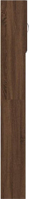 vidaXL - Wasmachinekast - 64x24x190 - cm - bewerkt - hout - bruin - eikenkleurig