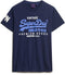 Superdry VL TEE - Heren T-shirt Slimfit - Biologisch katoen - Dark Blue