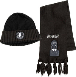 Cerda Group Set Pieces Scarf Wednesday Muts Zwart