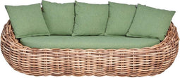 Apple Bee Cocoon Loungebank - Duurzaam - Weerbestendig - Aluminium-rattan mix