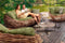 Apple Bee Cocoon Loungebank - Duurzaam - Weerbestendig - Aluminium-rattan mix