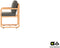 Apple Bee Dolce dining armchair