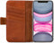 Apple iPhone 11 Hoesje - Senza - Desire Serie - Echt Leer Bookcase - Burned Cognac - Hoesje Geschikt Voor Apple iPhone 11