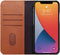 Apple iPhone 12 Hoesje - Decoded - Wallet Serie - Echt Leer Bookcase - Bruin - Hoesje Geschikt Voor Apple iPhone 12