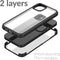 Apple iPhone 12 Hoesje - Mobilize - 360 Serie - Gehard Glas Backcover - Transparant / Zwart - Hoesje Geschikt Voor Apple iPhone 12