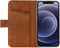Apple iPhone 12 Mini Hoesje - Senza - Desire Serie - Echt Leer Bookcase - Burned Cognac - Hoesje Geschikt Voor Apple iPhone 12 Mini